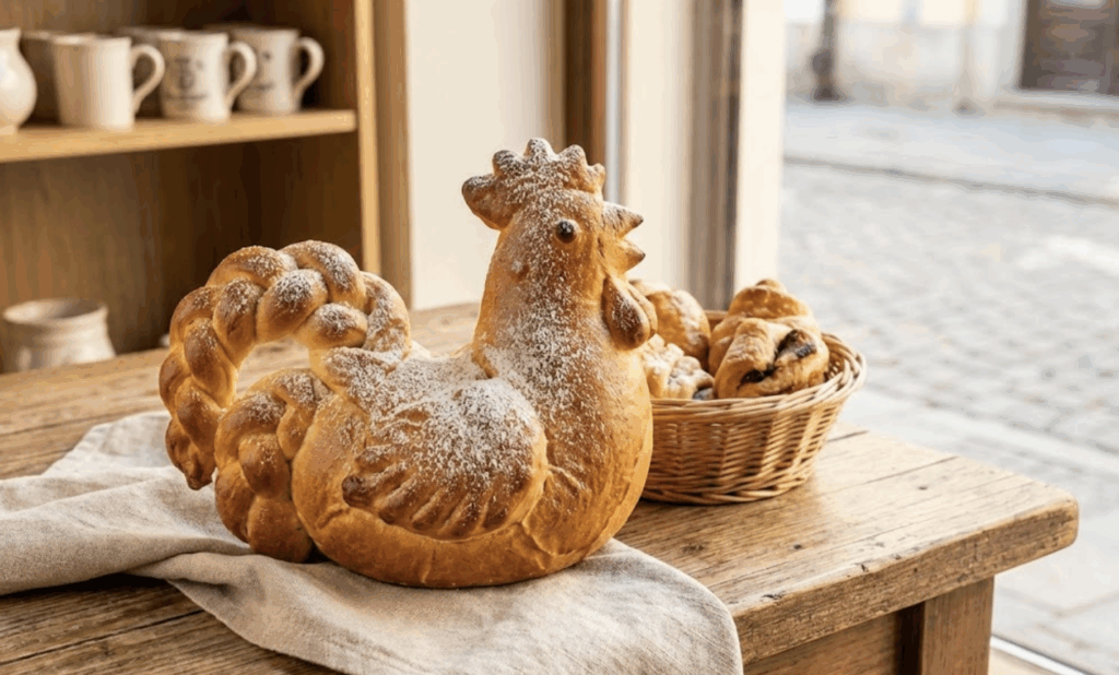 Kazimierz cockerel in Kazimierz Dolny