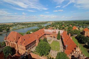 Malbork Castle drone view